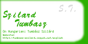 szilard tumbasz business card