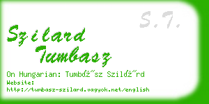 szilard tumbasz business card
